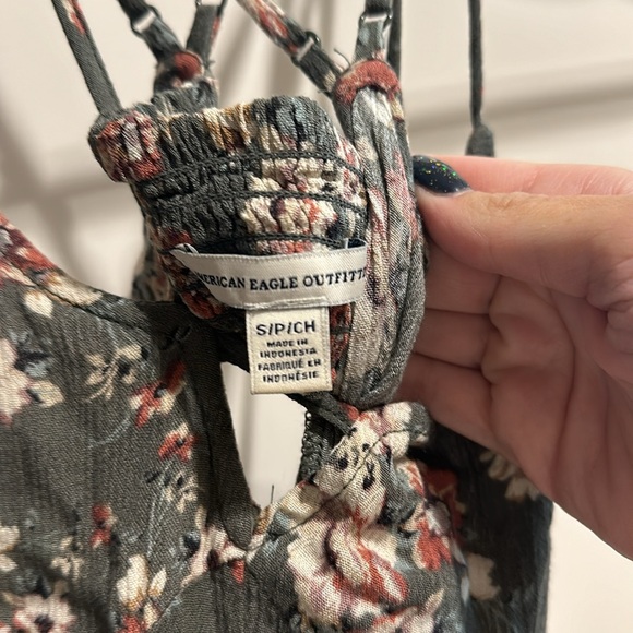 American eagle mini dress green floral size xs - Picture 6 of 6